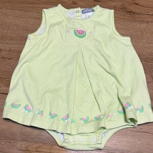 Carter's Lime Green Baby Romper with Watermelon Accents